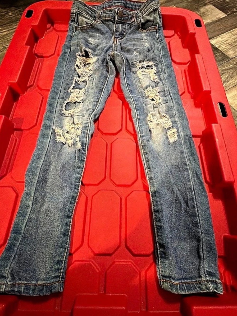 Teen Gs Distressed Jeans in Blue Girls 5